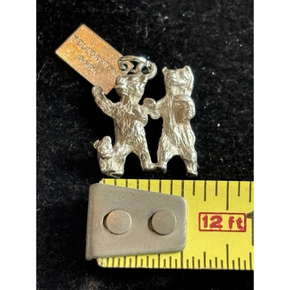Vtg Sterling Silver Yellowstone NP Bears 3D Animal Charm 925 Bell Trading - Picture 5 of 5